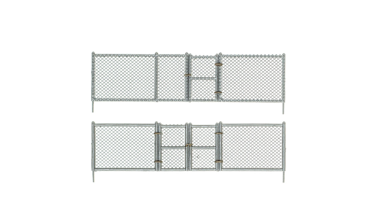 Chain Link Fence - O Scale - Add character to any scene with hand-painted and authentically weathered O scale Chain Link Fence