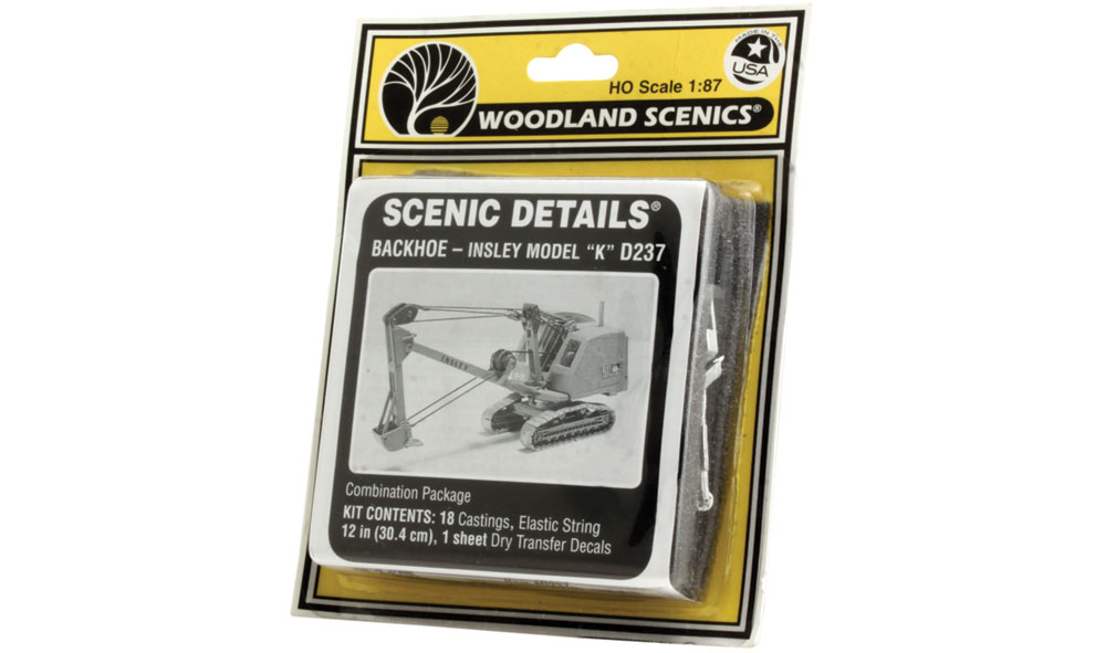 Back Hoe (Insley Model K) HO Scale Kit - This backhoe is perfect for big excavation jobs