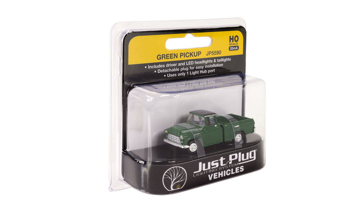 Green Pickup - HO Scale - This little pickup still has a few thousand miles left and is up for anything