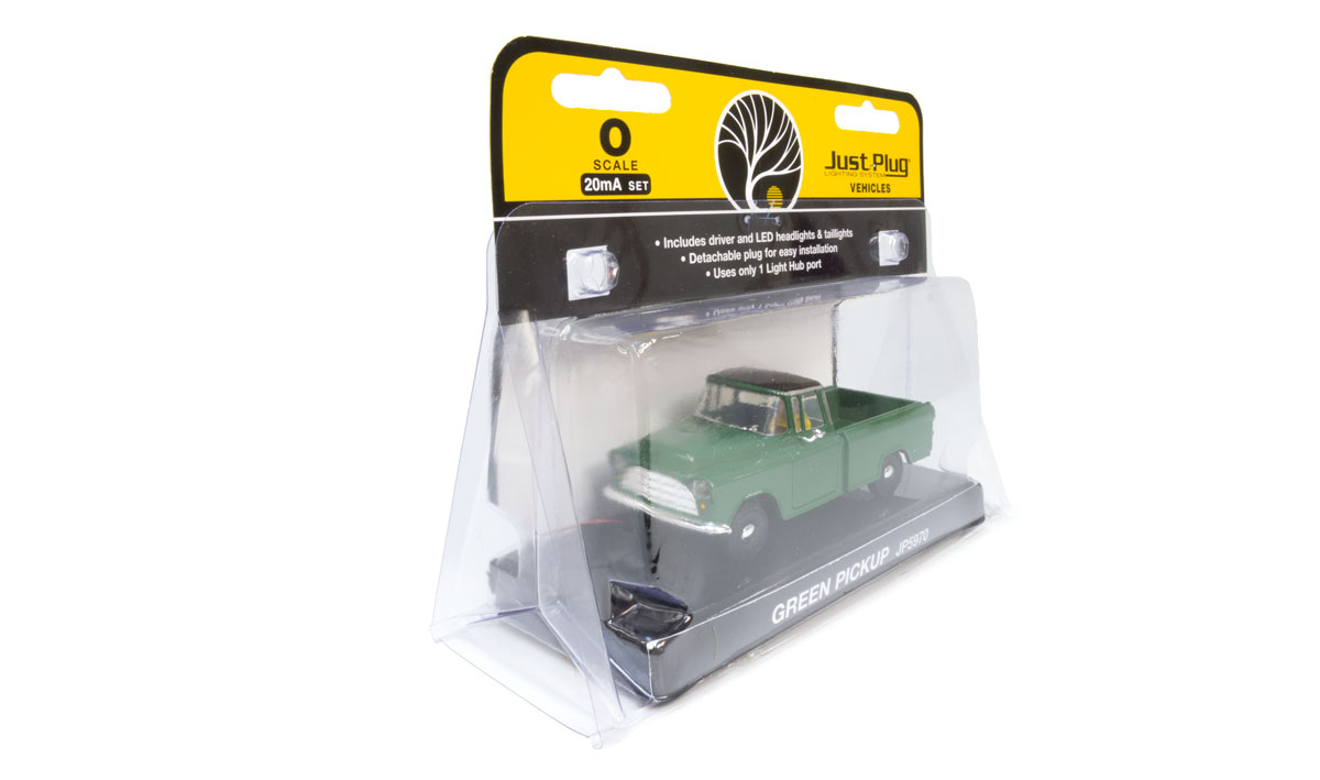 Green Pickup - O Scale - This little pickup still has a few thousand miles left and is up for anything