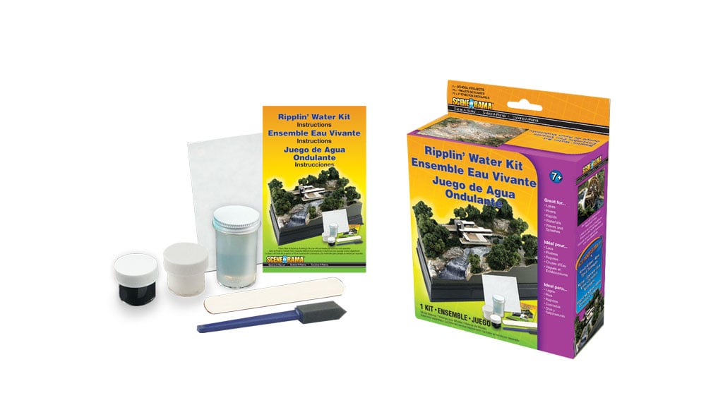 Ripplin' Water Kit - Use this kit to add realistic-looking water areas like waterfalls, rapids, splashes, waves, rivers, lakes, ponds, streams, beaches and pools