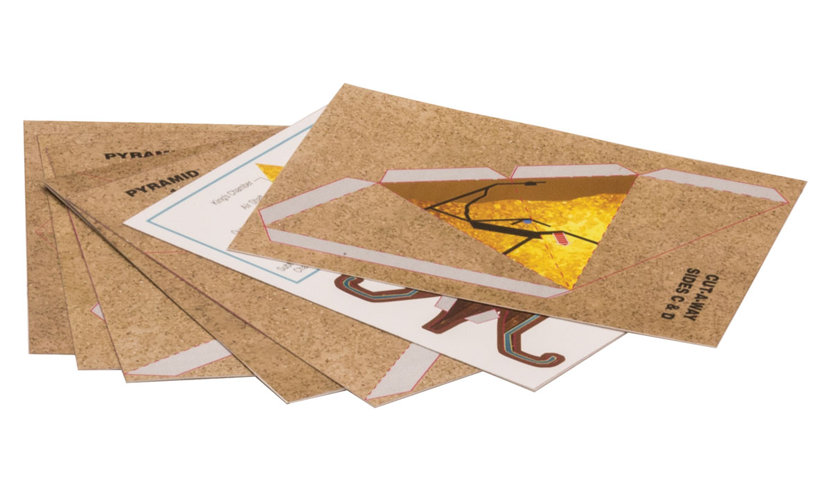 Pyramid Kit - Pre-cut graphics and materials to make pyramids and an Egyptian boat
