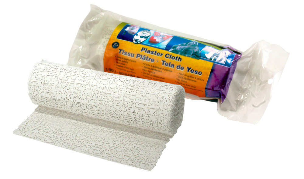 Plaster Cloth - Plaster Cloth is versatile, fun and easy to use! Apply wet Plaster Cloth to newspaper wads, balloons and other forms to make lightweight, hard shell land terrain, masks and other shapes