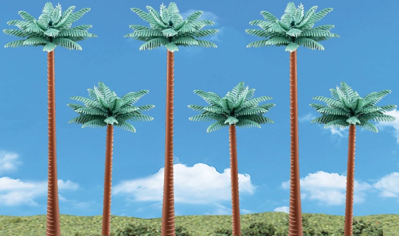 Palm Trees - Add realistic trees to your diorama or display and watch it come to life! Modify trees by bending the trunks! Install trees with Project Glue&trade; or Sticky Bond&reg;