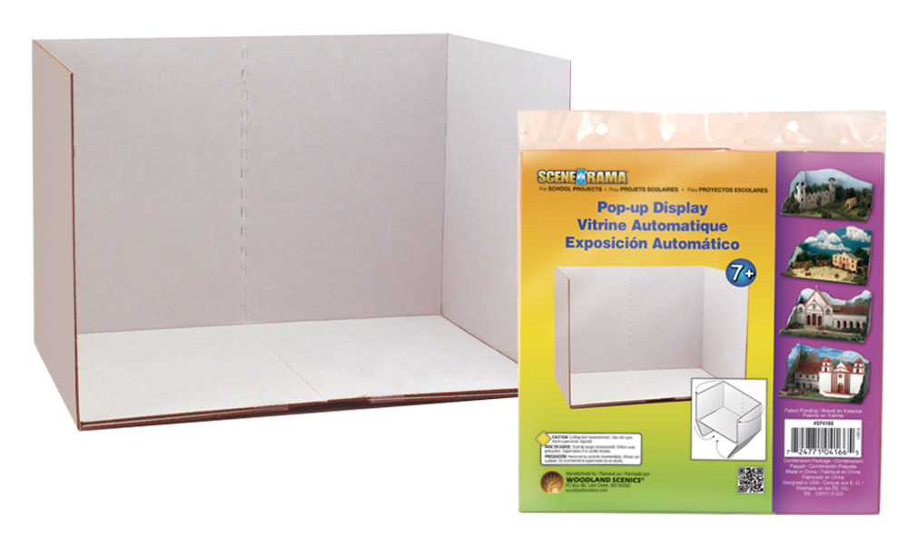 Pop-Up Display - Instantly create a base with three-sided backdrop for your diorama, display or other project