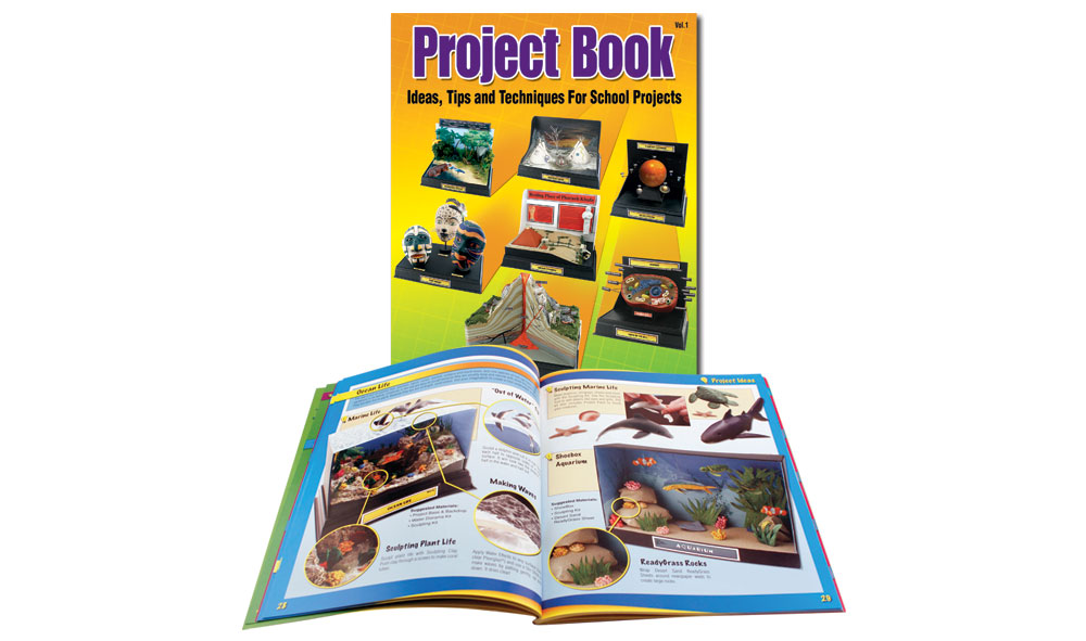 Project Book - Give your creative imagination a boost! The 82-page idea book includes tips and techniques for detailing school projects, dioramas and displays