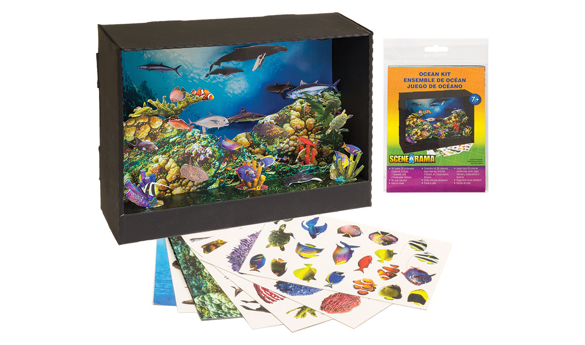 Ocean Kit - Pre-cut graphics and materials to make underwater creatures, coral, seaweed, and terrains