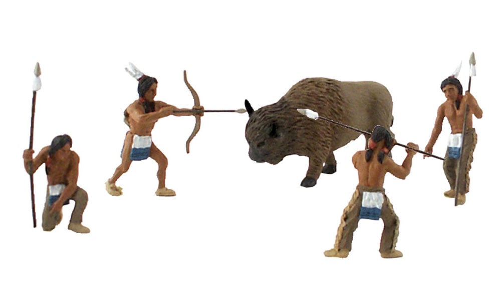 Native American Hunt Scene Setters<sup>®</sup> - The North American Bison is native only to the Great Plains of North America