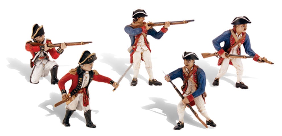 Revolutionary War Soldiers Scene Setters<sup>®</sup> - Two very different armies fought an exhausting, eight year war that ended with the establishment of a new sovereign nation, the United States of America