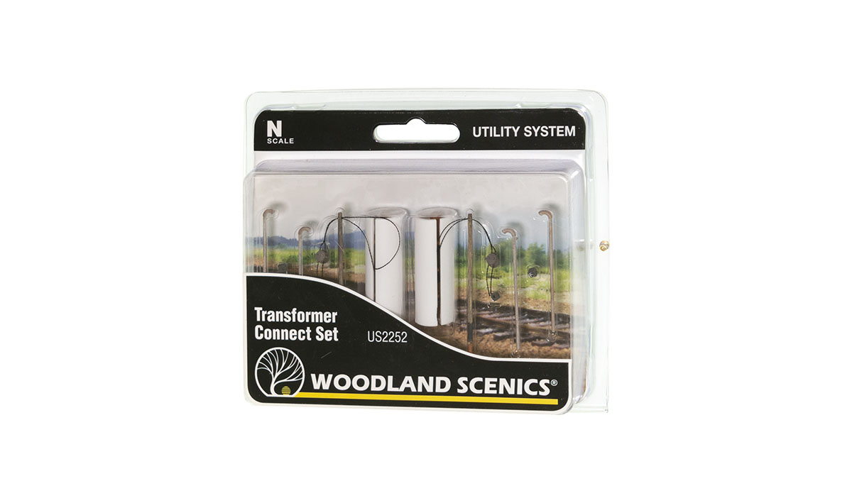 Transformer Connect Set - N Scale - Use the N Scale Transformer Connect Set to give the illusion of providing power from utility poles to structures