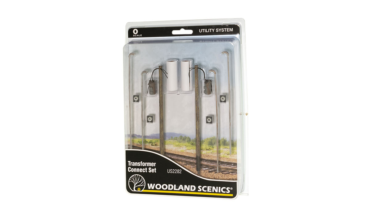 Transformer Connect Set - O Scale - Use the O Scale Transformer Connect Set to give the illusion of providing power from utility poles to structures