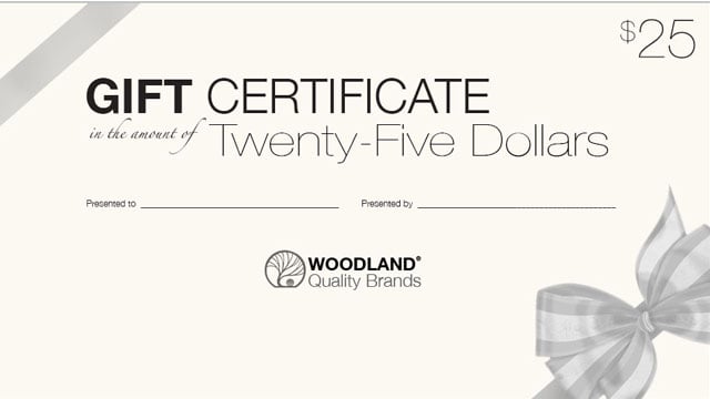 Product Spotlight - Woodland Gift Certificates